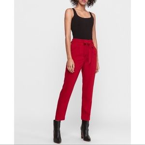 Express high waisted paper-bag ankle pants